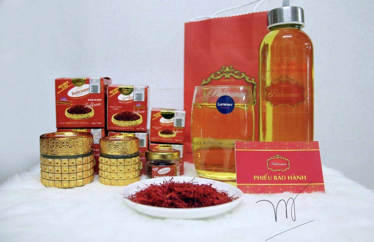 Mua 1 tặng 2 gram được 3 gram giá 368k Saffron-Nhuỵ Hoa Nghệ Tây Bahraman Iran chính hãng .