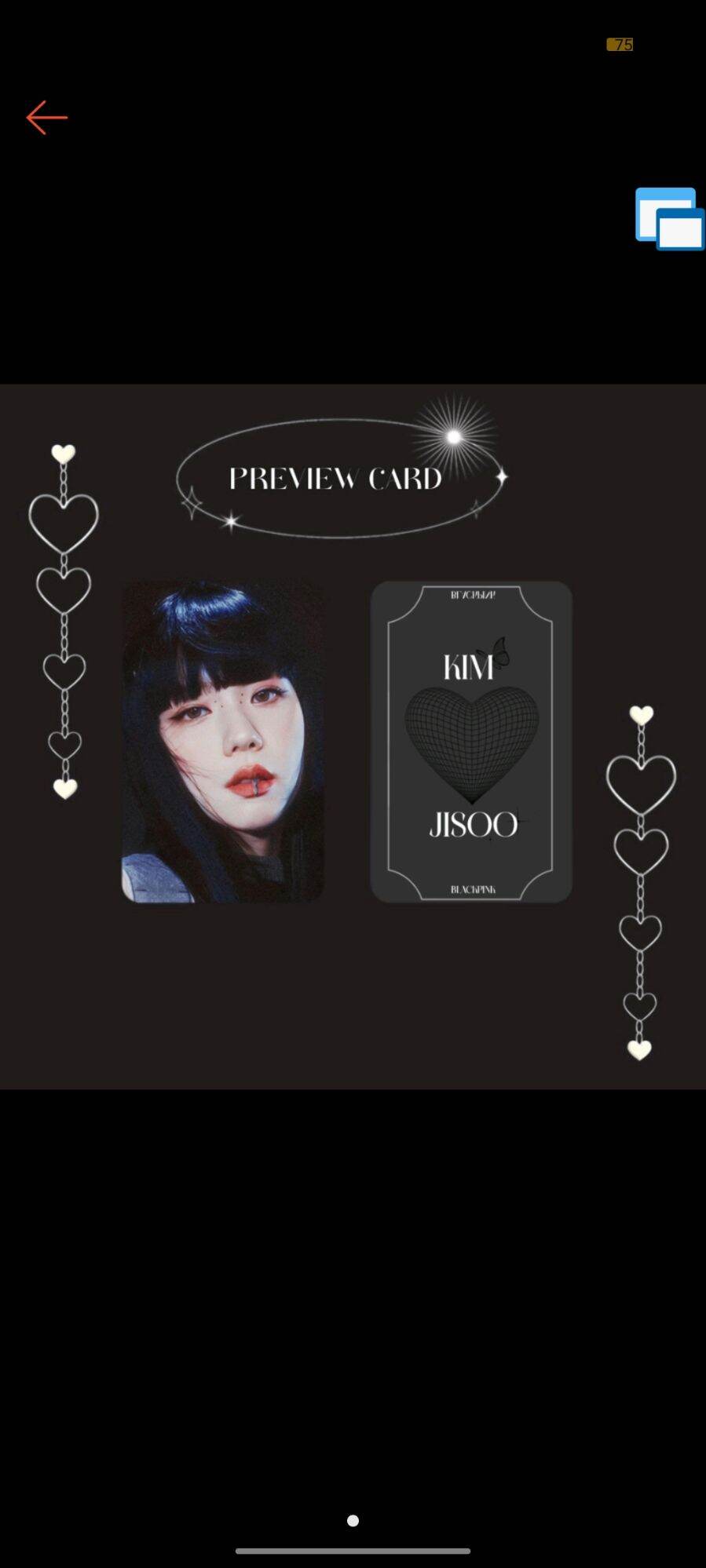 card jisoo phien ban limited