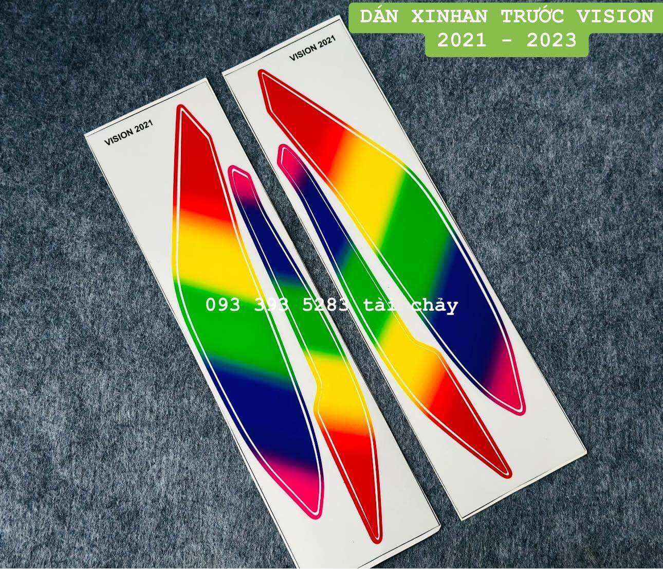 Dán xinhan decal trước cho vision 2021 - 2023