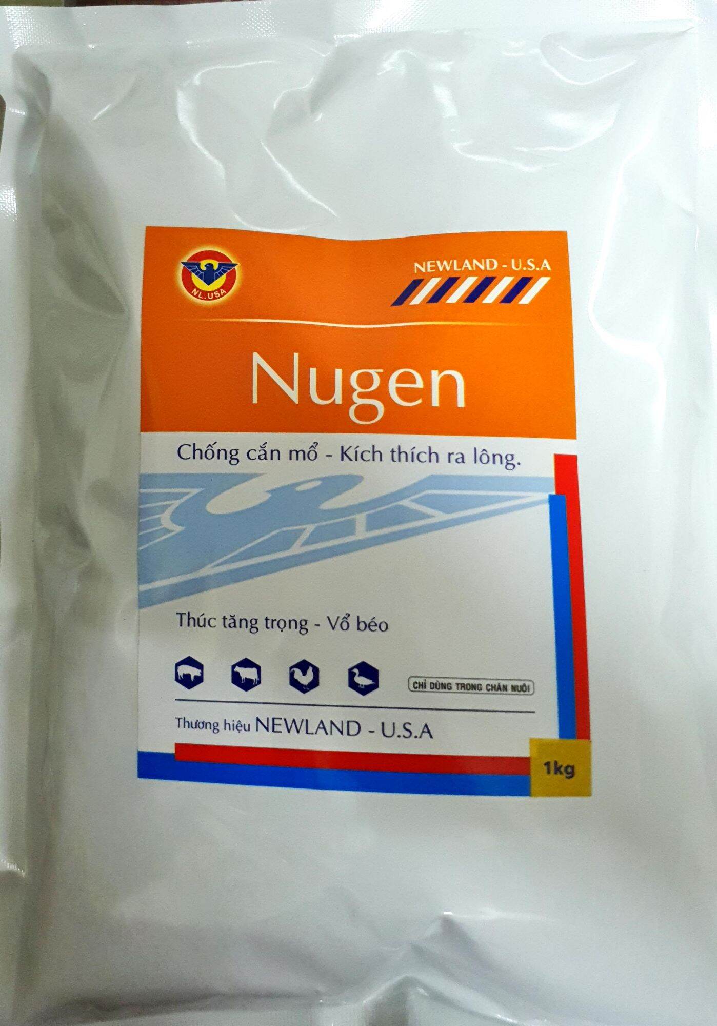 Nugen (1kg) - Chống cắn mổ, kích thích ra lông, chống còi cọc cho gà đá, vịt (Tan hoàn toàn trong nước)