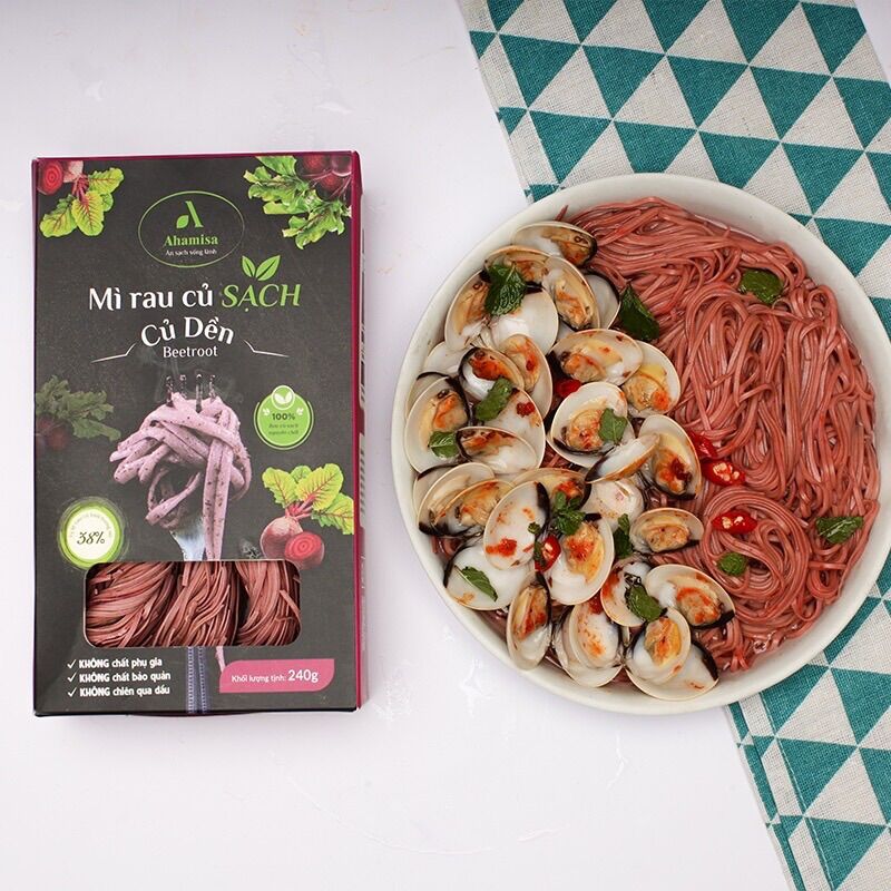 [Có sẵn] Mì Rau Củ Sạch Củ Dền 240g Ahamisa