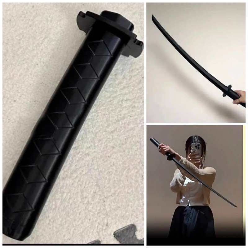 Kiếm Nhựa Samurai 3D, Kiếm Katana Rút Gọn 3D Siêu Ngầu Đồ Chơi Cháy Phố, Cosplay Nhân Vật