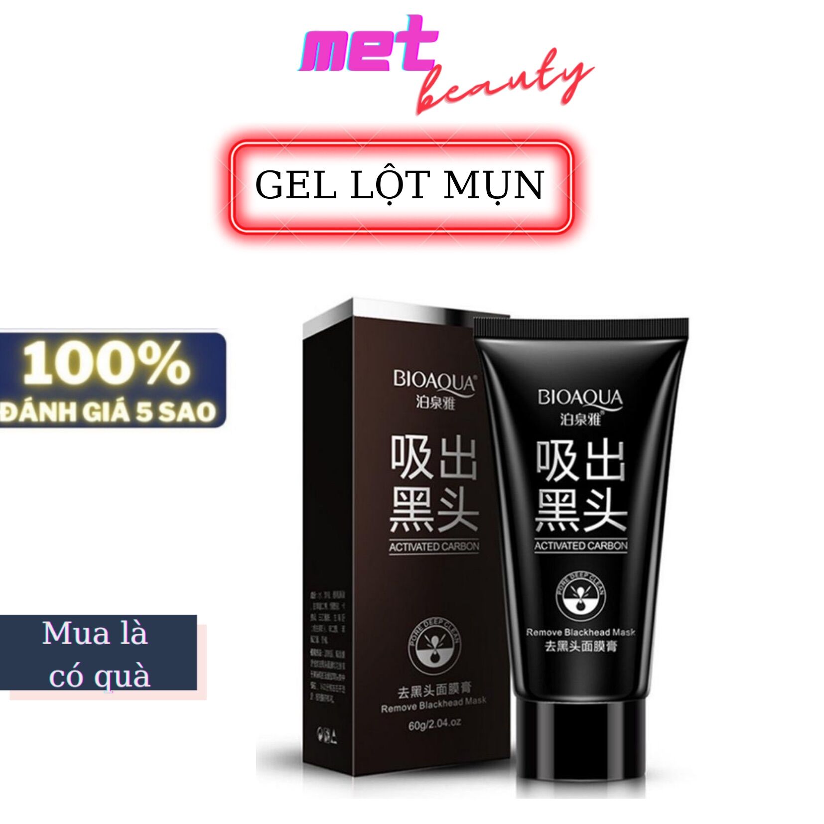 Gel lột mụn cám mụn đầu đen bioqua giúp loại bỏ bã nhờn làm giảm mụn thu nhỏ lỗ chân lông