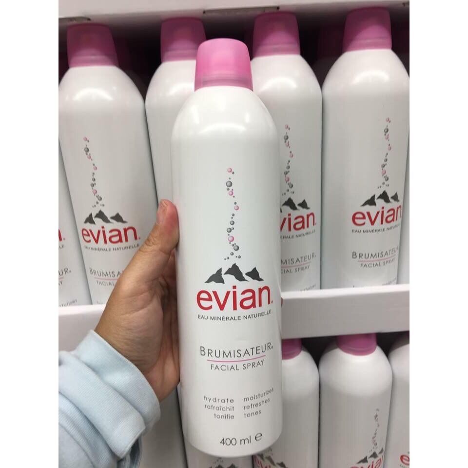 Xịt khoáng Evian 400ml hàng nội địa Pháp