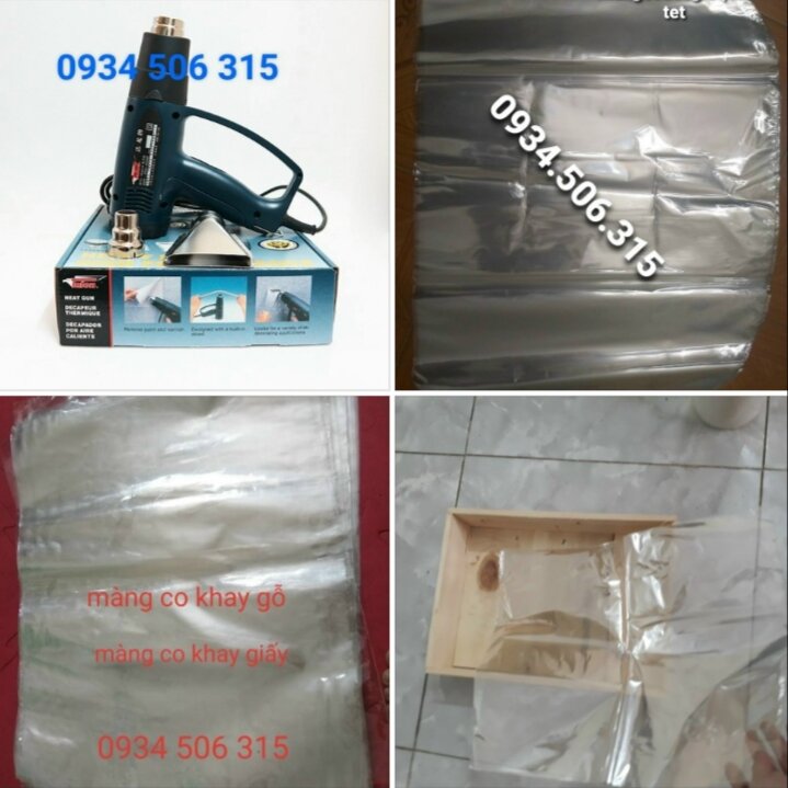 20 Túi Màng co bọc giỏ quả và bọc khay giấy - khay gỗ trong loại 1 có sẵn đủ size