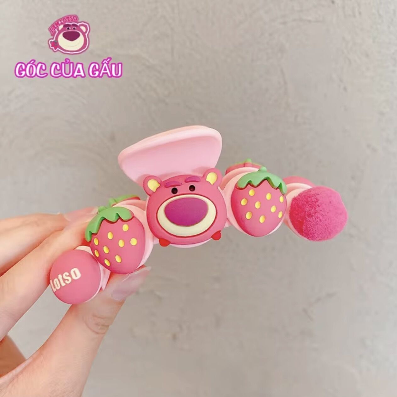 Kẹp tóc gấu dâu lotso