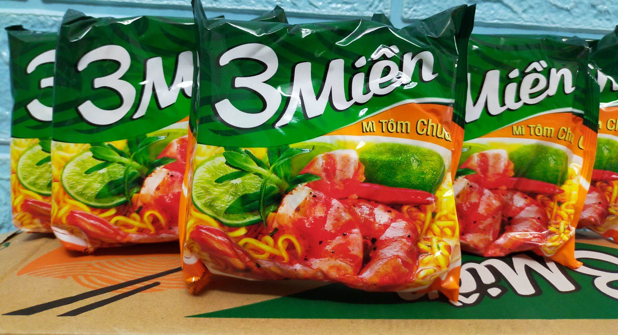 Mì 3 miền Mì Tôm chua cay ( 1 Thùng 30 Gói )