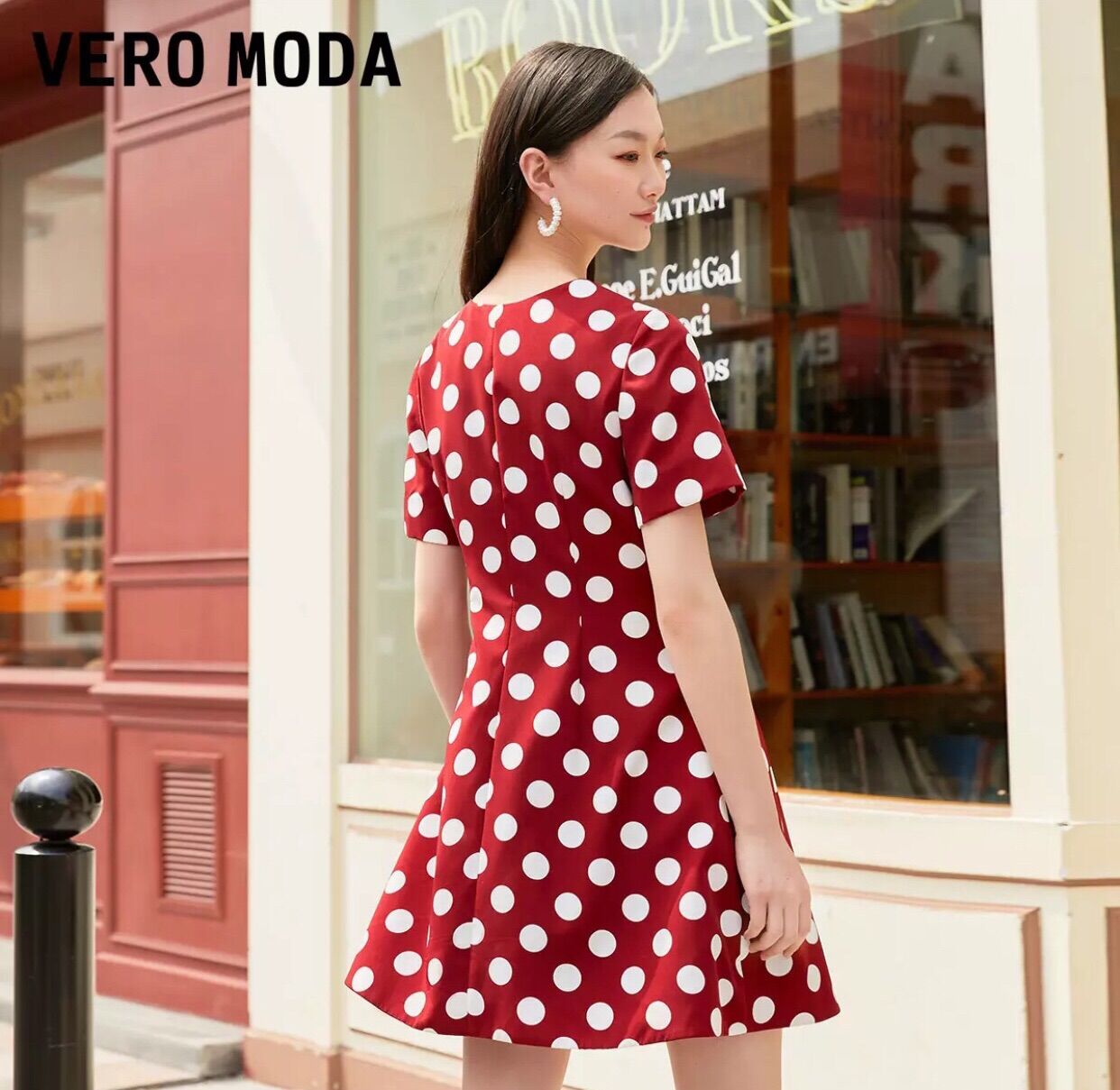 Đầm chữ A chấm bi Vero moda