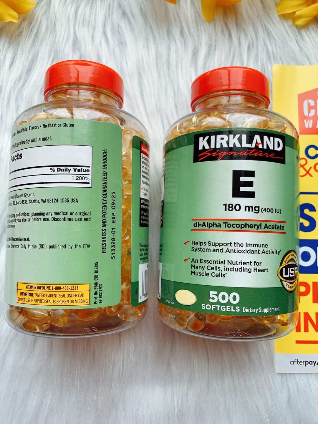 Viên Vitamin E Kirkland 400ui - Vitamin E 500 viên Kirkland hỗ trợ làm đẹp da