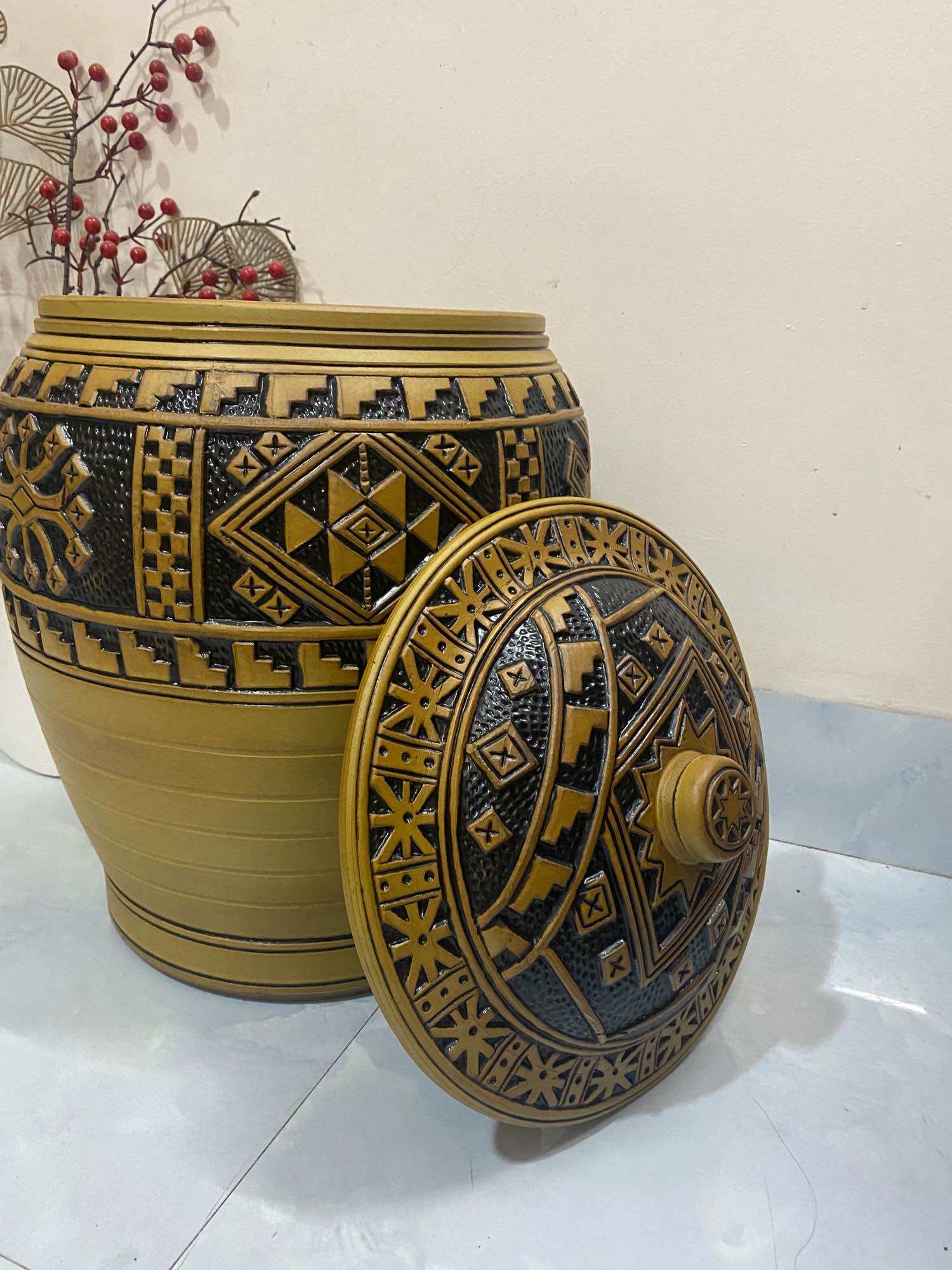 Hũ gạo phong thủy Bát Tràng 20 kg