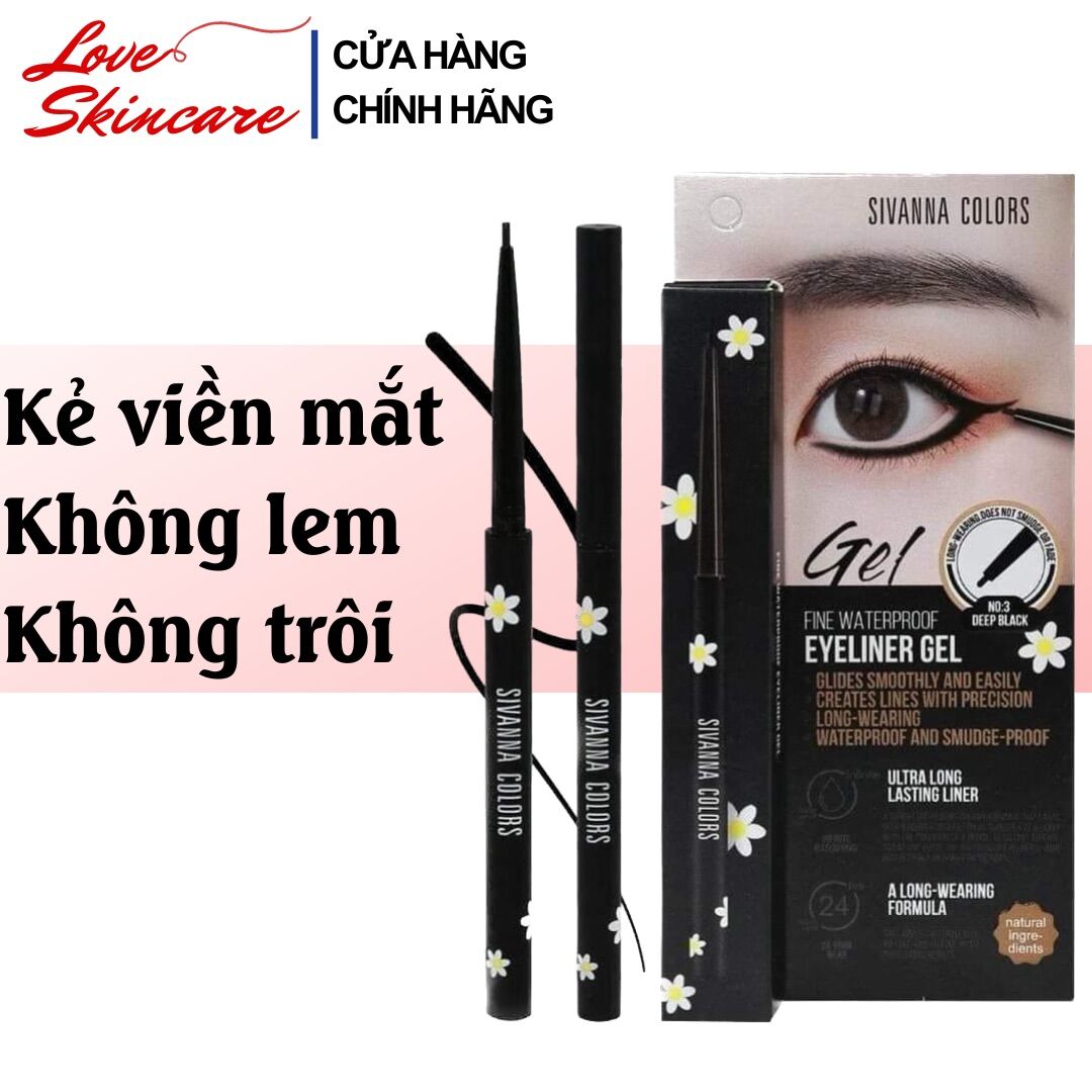 Chì Kẻ Mí Mắt SIVANNA Eyeliner HF772 Trắng - Nâu - Đen