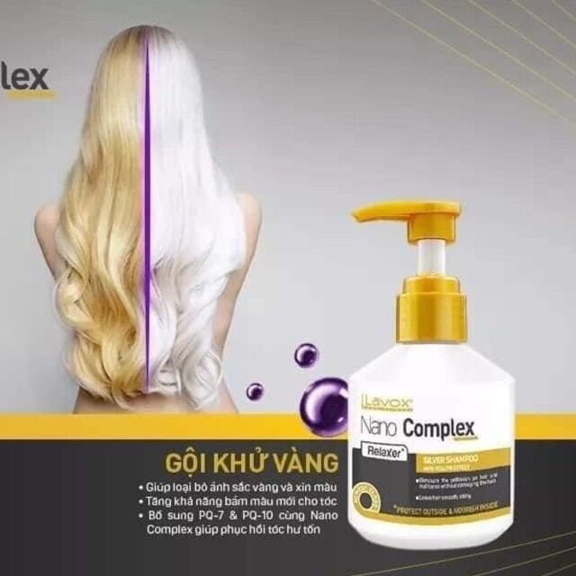 Dầu gội khử vàng Lavox Nano Complex 200ml