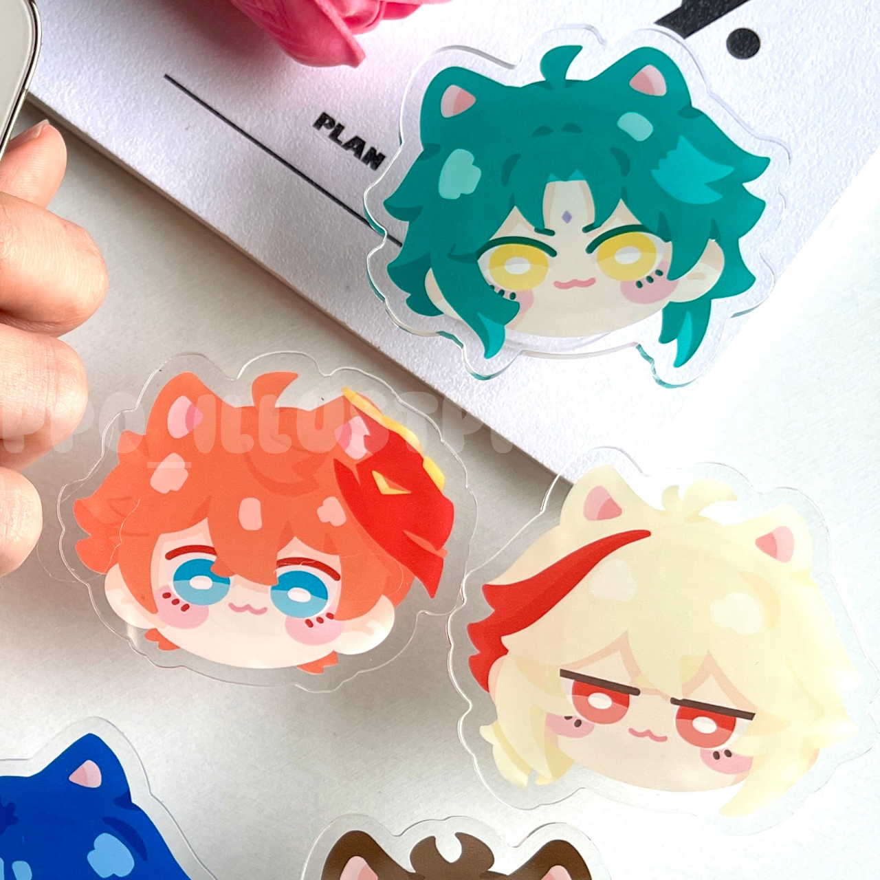Ppo | Giá đỡ điện thoại Griptok Popsocket Anime Genshin Impact 5cm