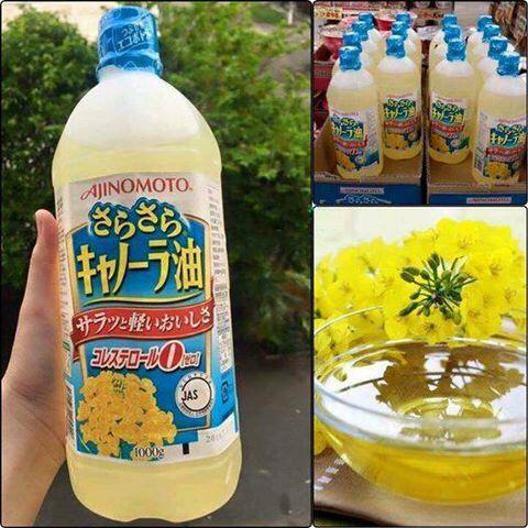 Dầu ăn hoa cải Ajinomoto 1L từ NHẬT BẢN cho bé