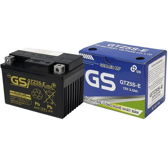 Ắc Quy GS GTZ5S-E(12v-3.5ah)Bảo hành 6 tháng xài cho Wave 100Exciter 150Jupiter