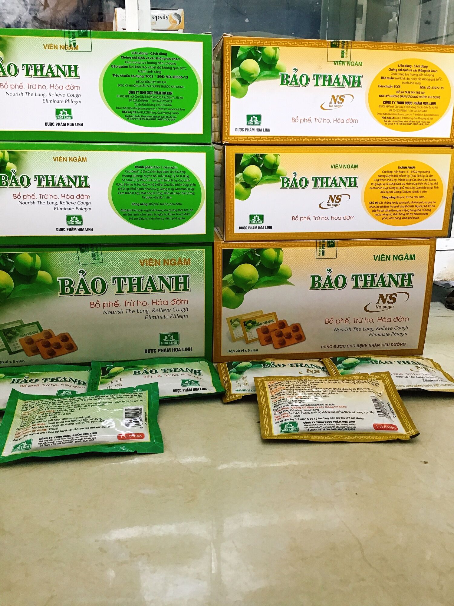 Kẹo ngậm ho Bảo Thanh vỉ 5 viên
