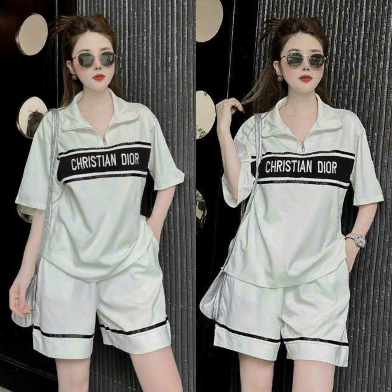 SÉT BỘ SHORT COTTON KÉO KHÓA THÊU CAO CẤP