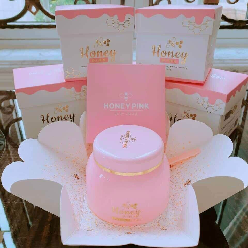 [Hcm]Kem Body Honey Pink Sợi Mật Dát Vàng