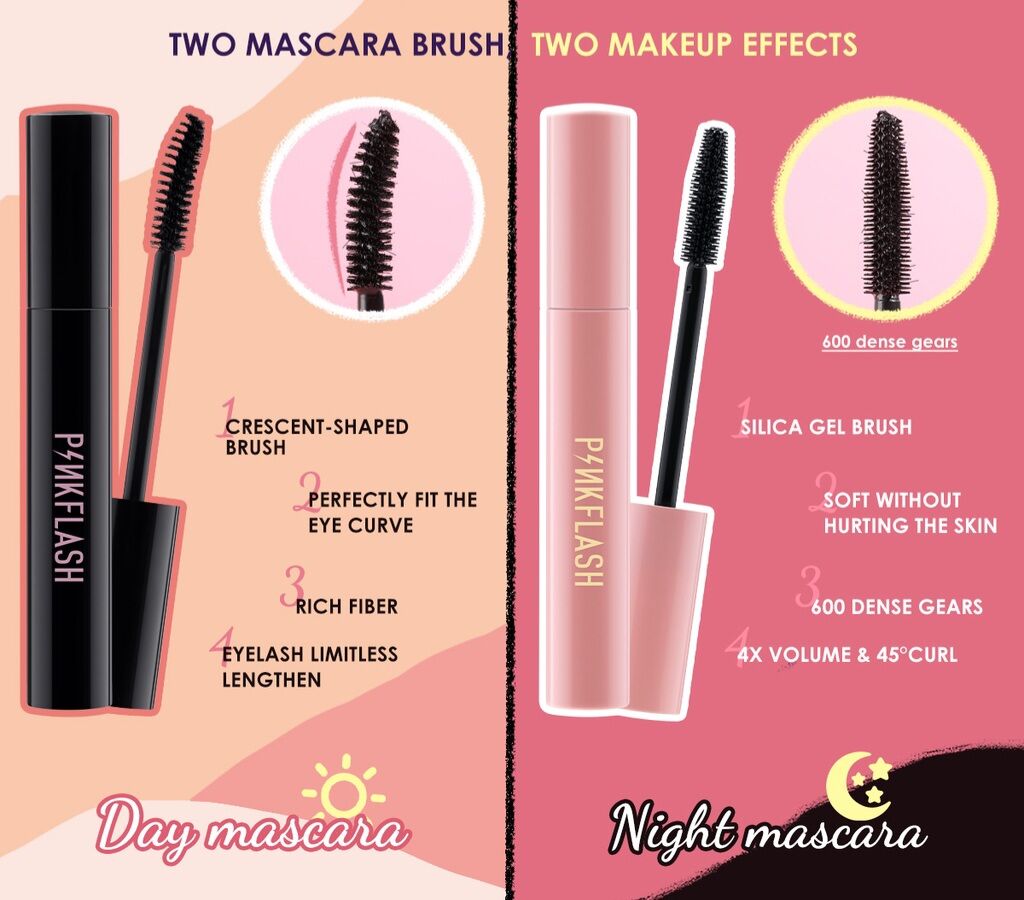 Mascara Pinkflash chuốt mi dài và cong mi