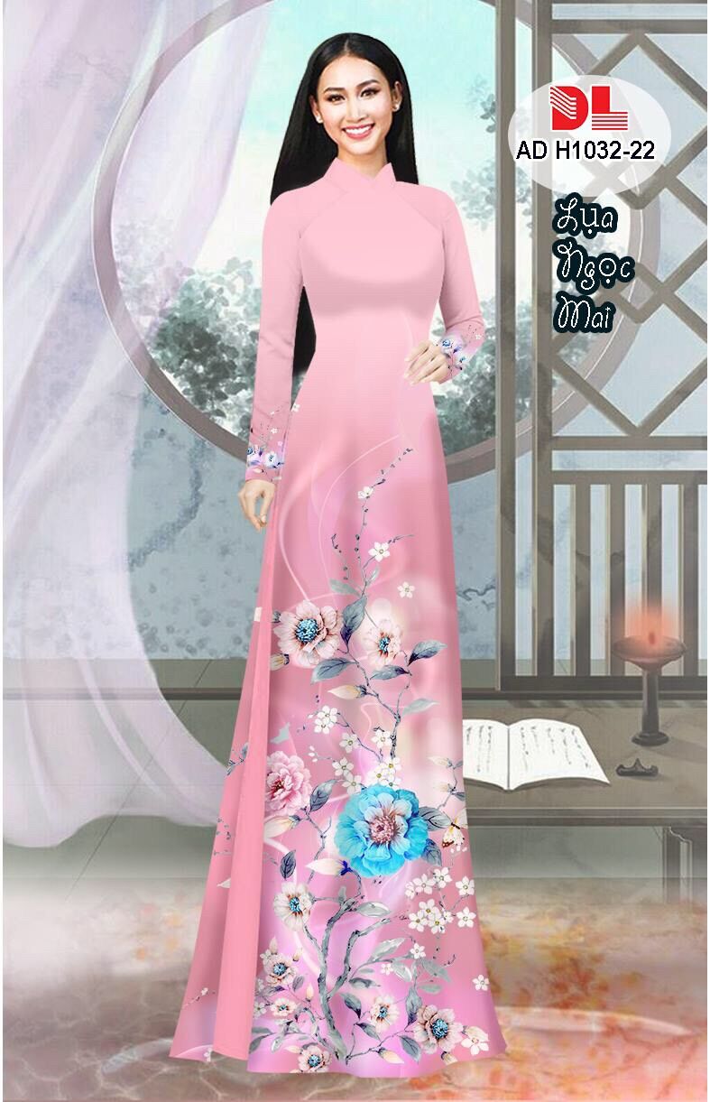 Vải áo dài in hoa 3D