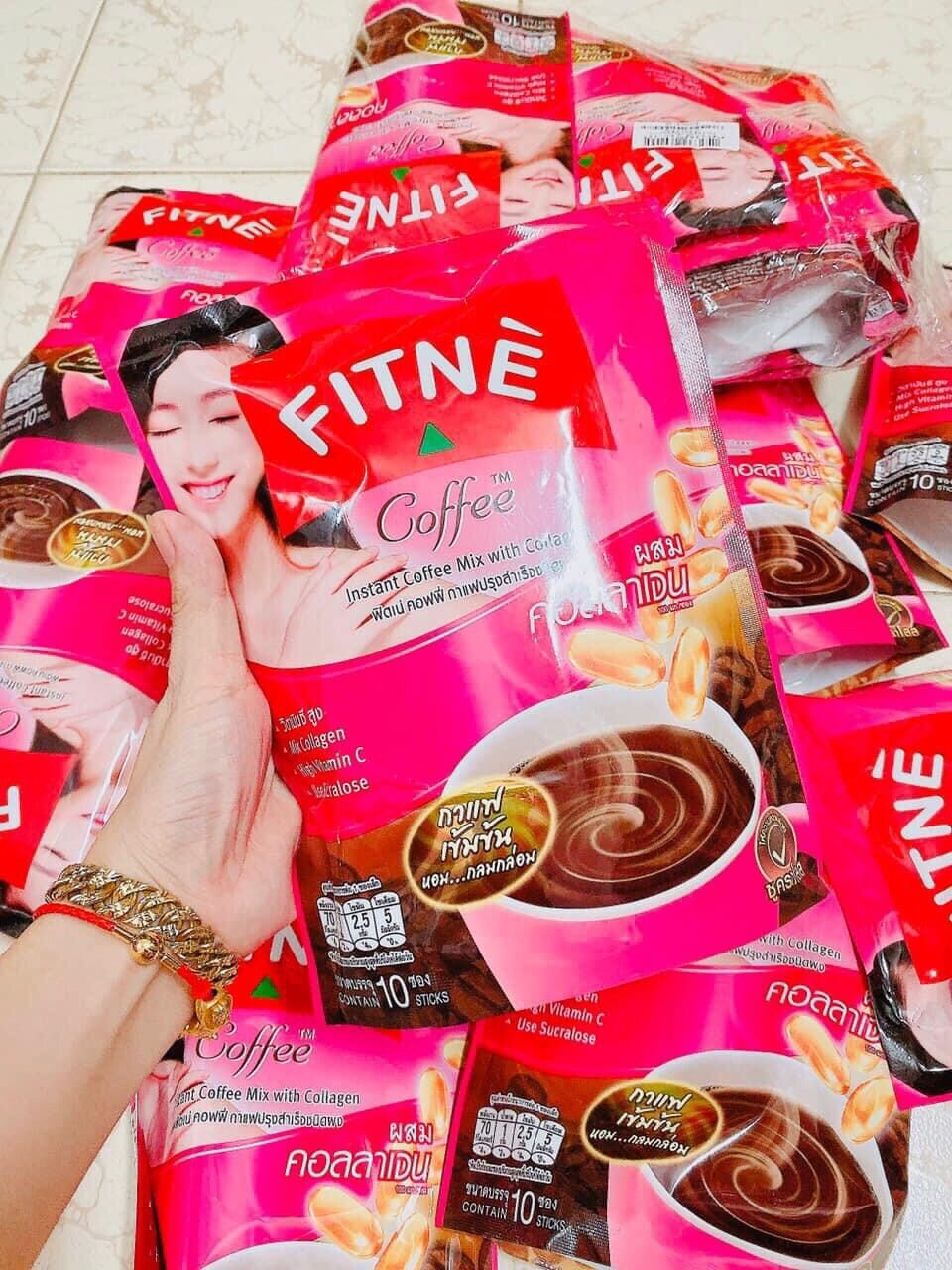 Cà phê gcan đẹp da Fitne Collagen thái lan túi 10 gói - MixASale
