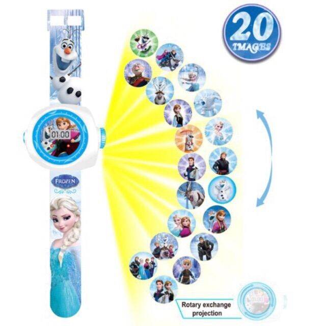 Giá bán Đồ chơi Đồng hồ điện tử cho bé gái chiếu hình công chúa Elsa Đồng hồ Elsa đồng hồ bé gái Elsa đồng hồ chiếu sáng xem giờ cho bé gái