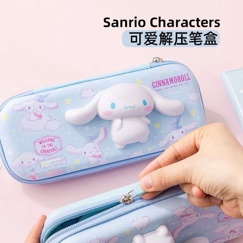 Hộp Văn Phòng Phẩm Sanrio Hộp Bút Giải Nén Sức Chứa Lớn Túi Bút Hello Kitty Hình Chó Cinnamoroll Đáng Yêu Hộp Bút Chì Học Sinh Chống Nước