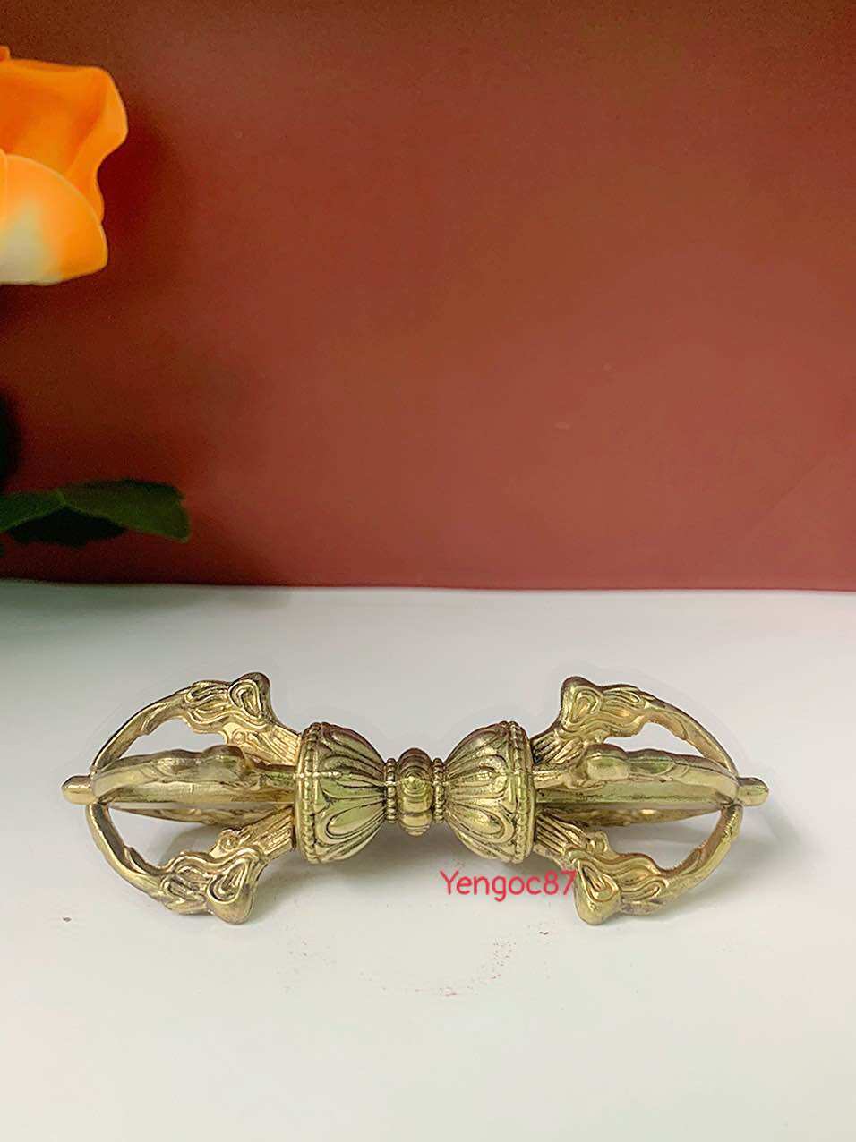 Chày kim cang 4 chấu đồng vàng 10 cm