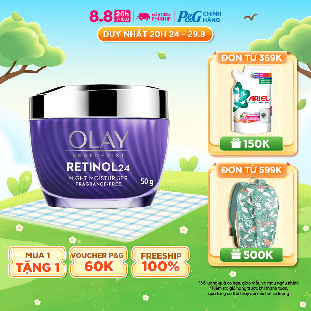 Kem dưỡng ẩm olay retinol24 giúp trẻ hóa da & mờ nếp nhăn 50g
