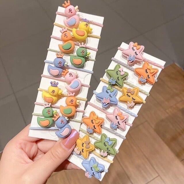 Set 10 Dây buộc tóc cute cho bé