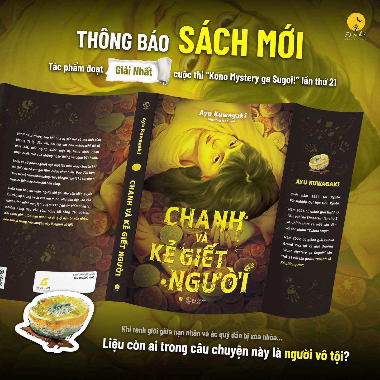 Sách: CHANH và KẺ GIẾT NGƯỜI - Ayu Kuwagaki
