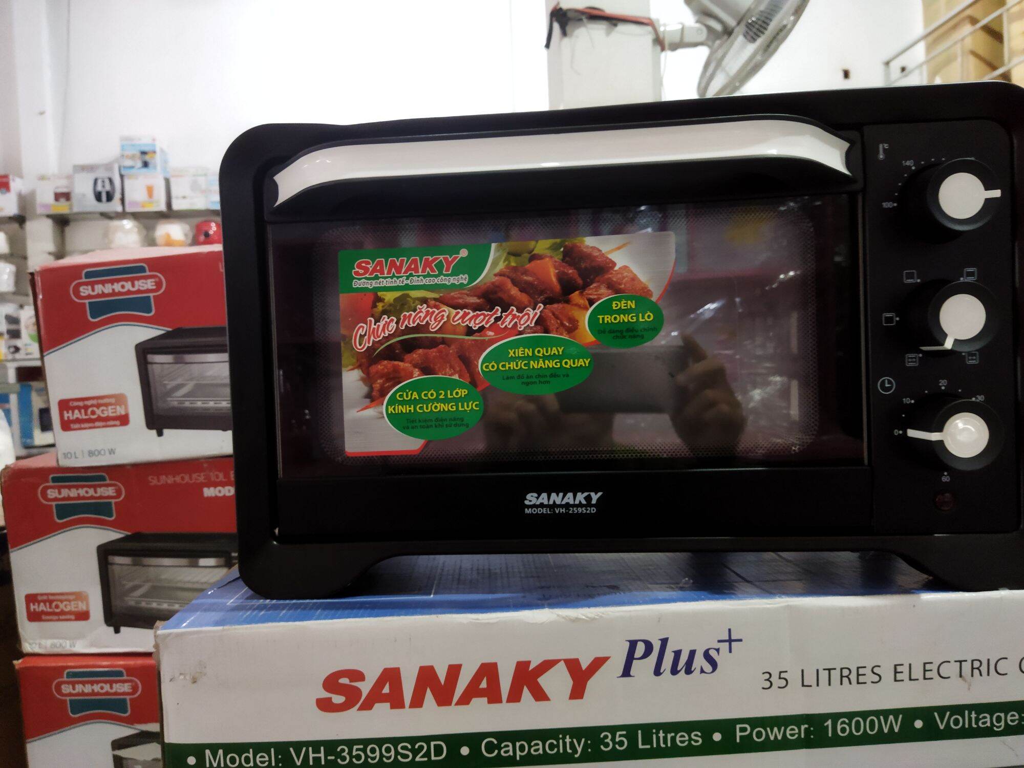 lò nướng Sanaky 25l VH 259S2D hàng trưng bày đẹp 95%