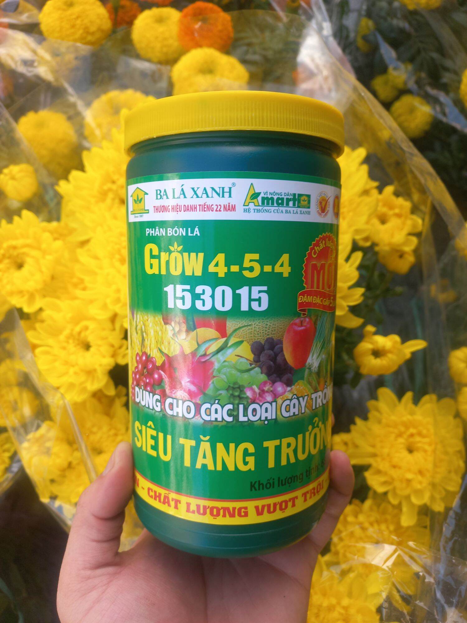 Phân bón lá grow 4-5-4 npk 15-30-15 681g