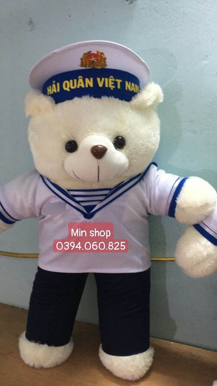 Gấu Bông Hải Quân tặng kèm móc khoá