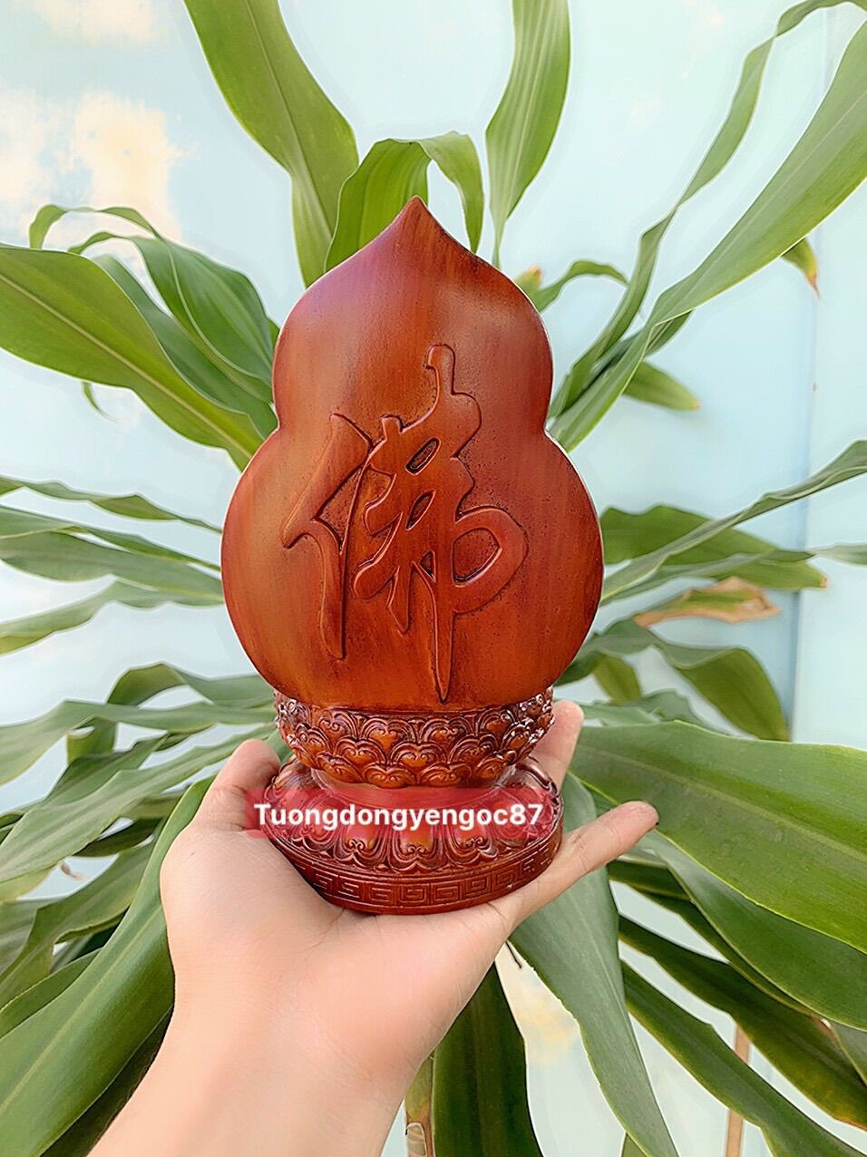 Tượng phật Di lạc nâu cao 17 cm