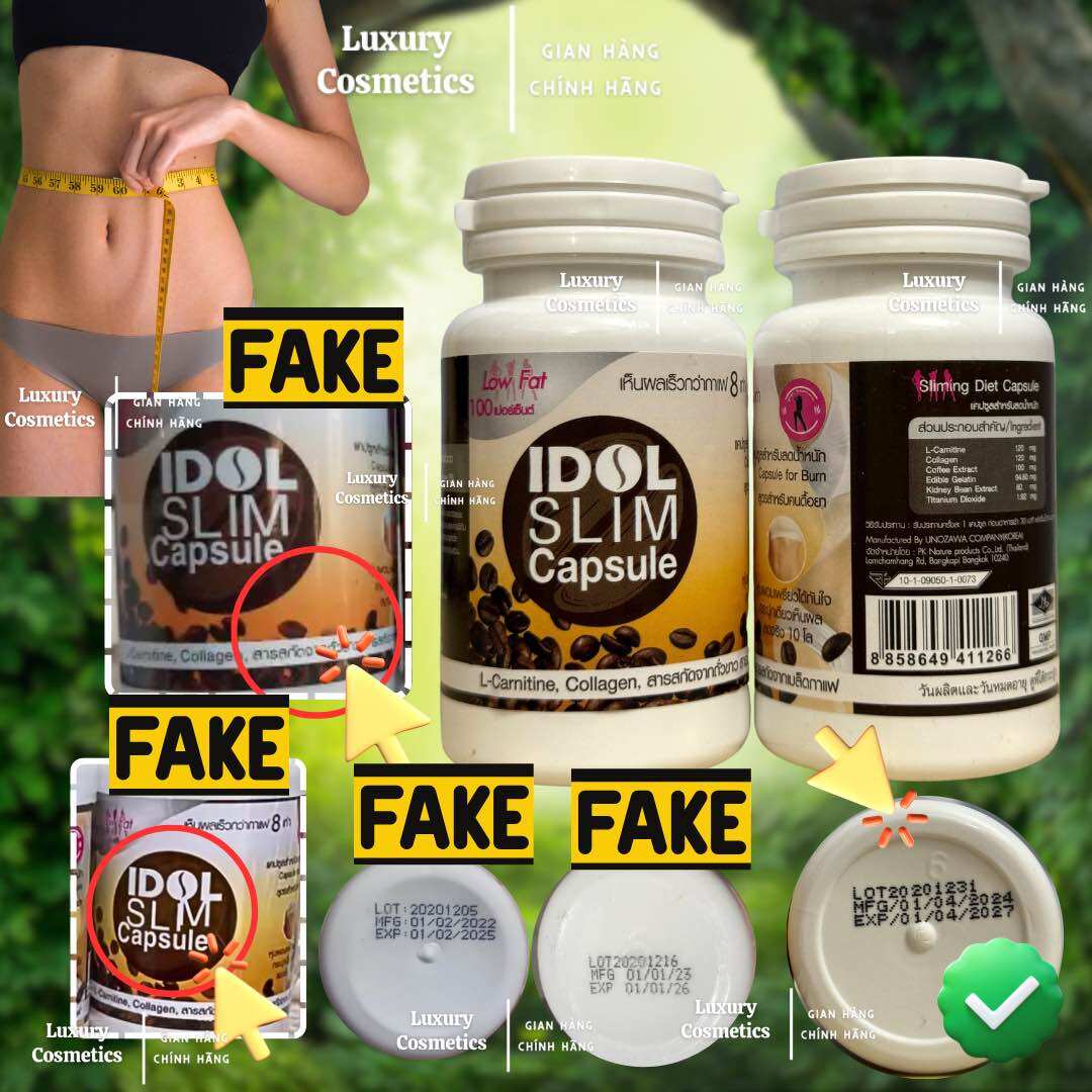 Viên Uống Cà phê Idol Capsule 15 viên CHÍNH HÃNG màu trắng chính hãng Thái Lan