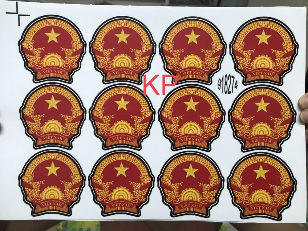 Tem logo cờ đảng,tem 3 lớp hàng cao cấp