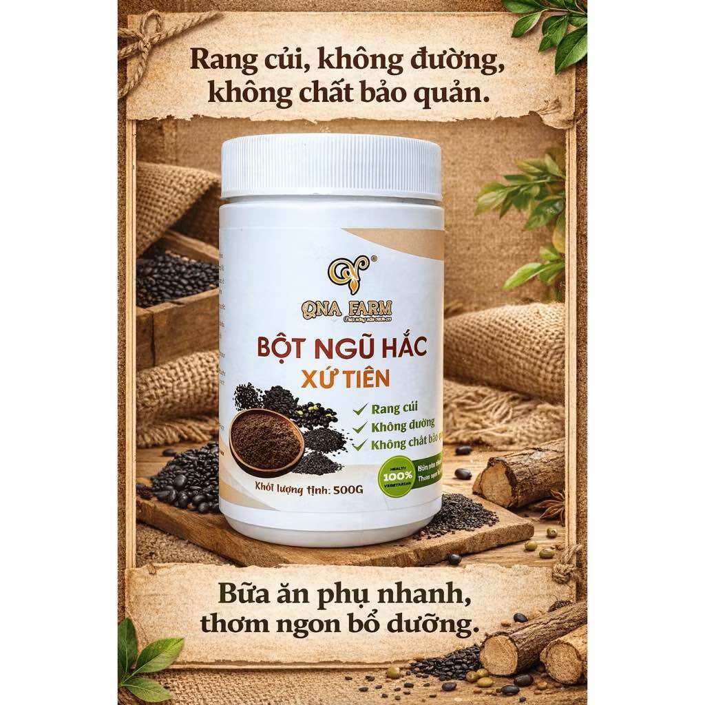 Bột ngũ hắc xú tiên 500g không đường không chất bảo quản.