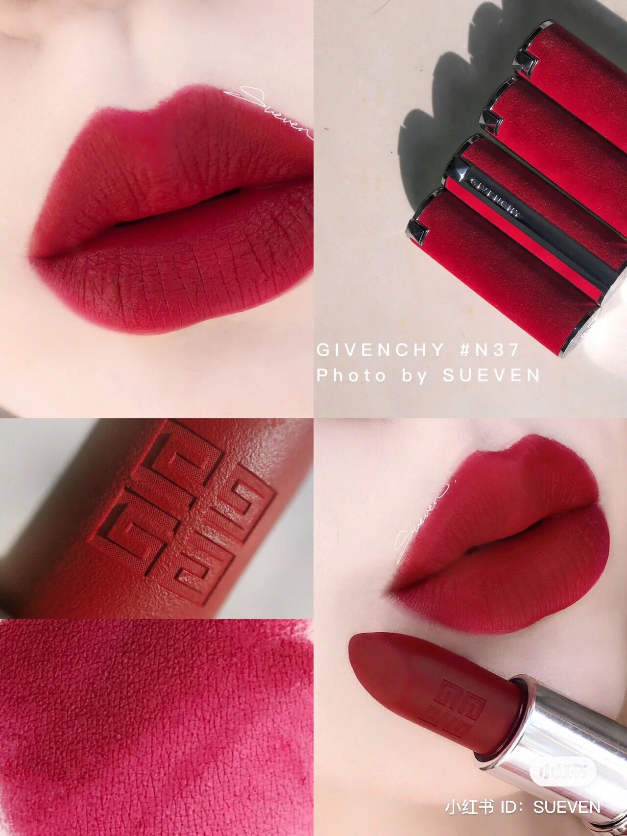 Son Givenchy 37 Rogue Graine limited vỏ nhung đỏ