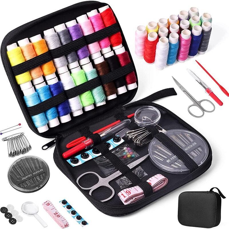 Bộ kim khâu tự làm bộ hộp may đa chức năng cho hand quilting stitching chỉ thêu phụ kiện may vá thợ may dụng cụ bộ dụng cụ làm bằng lưới