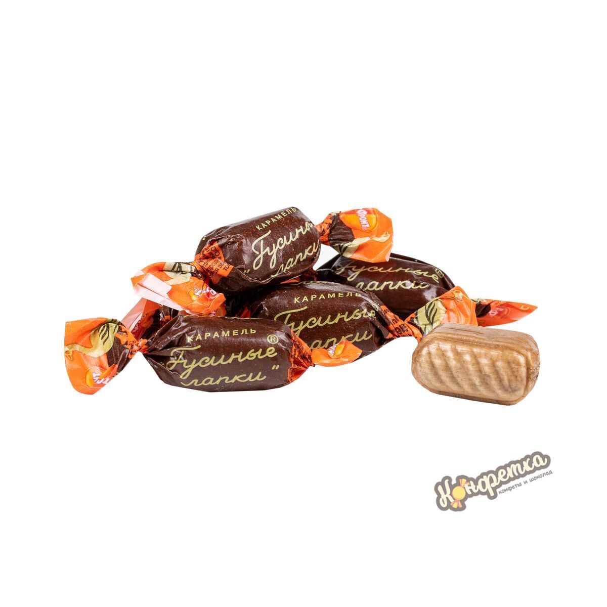 Kẹo caramen "Gusinye Lapki" nhân hạt và socola/250g