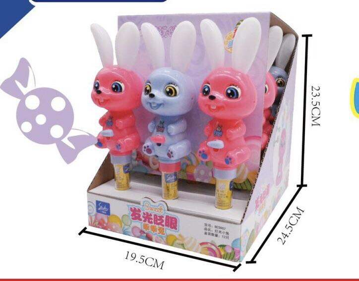 Kẹo đồ chơi thỏ chớp mắt phát sáng kèm kẹo