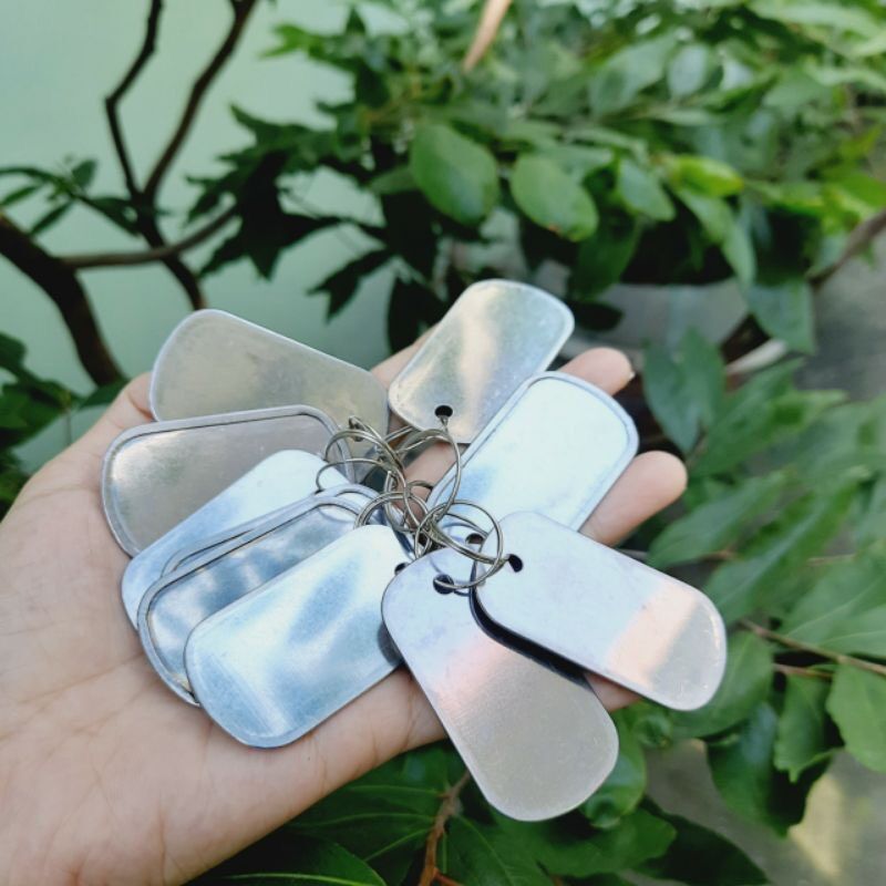 Set 10 cái thẻ bài CẠO GIÓ Inoxx  (5* 2,5cm)