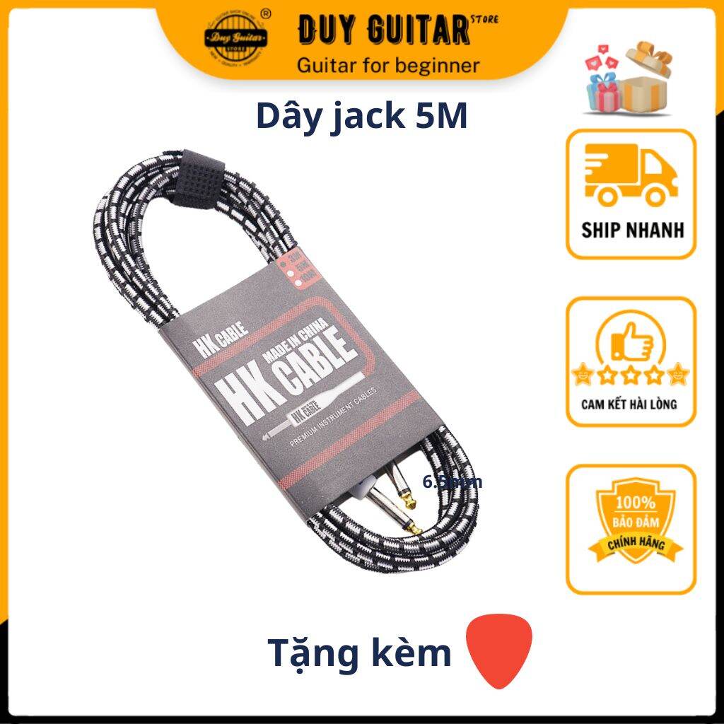 Jack HK cable 6mm5 guitar connect ampli