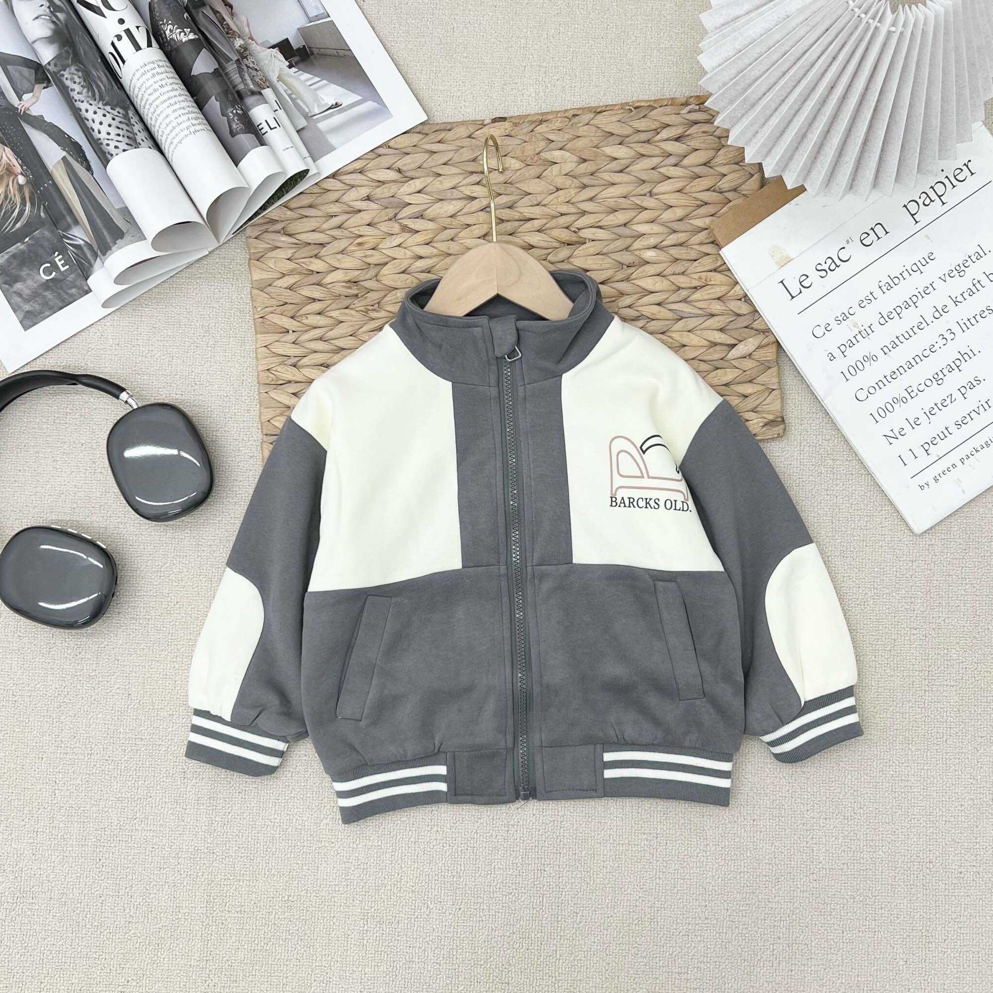 Áo khoác nỉ bomber quảng châu bé trai