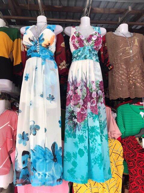 🌻 đầm maxi hoa - silk thái 🌻