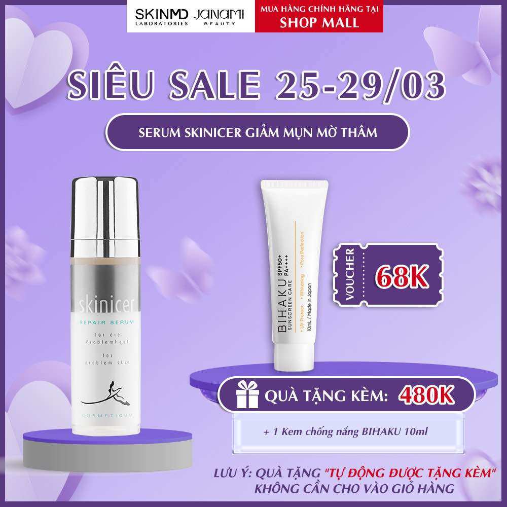 Serum Loại Bỏ Thâm Mụn Và Phục Hồi Tái Tạo Da Hư Tổn Skinicer Repair Serum 30ml - Đức