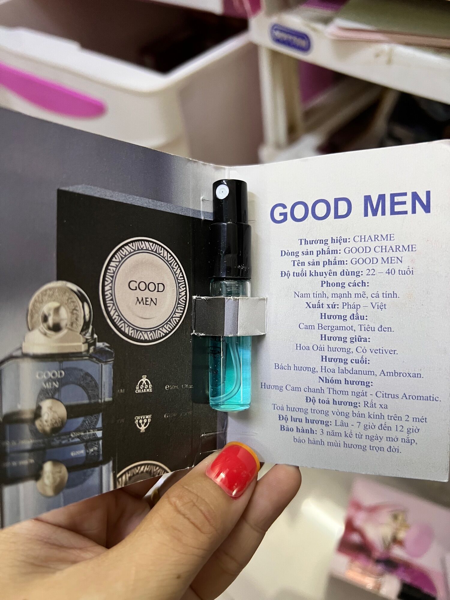 Nước hoa good men xanh 3ml