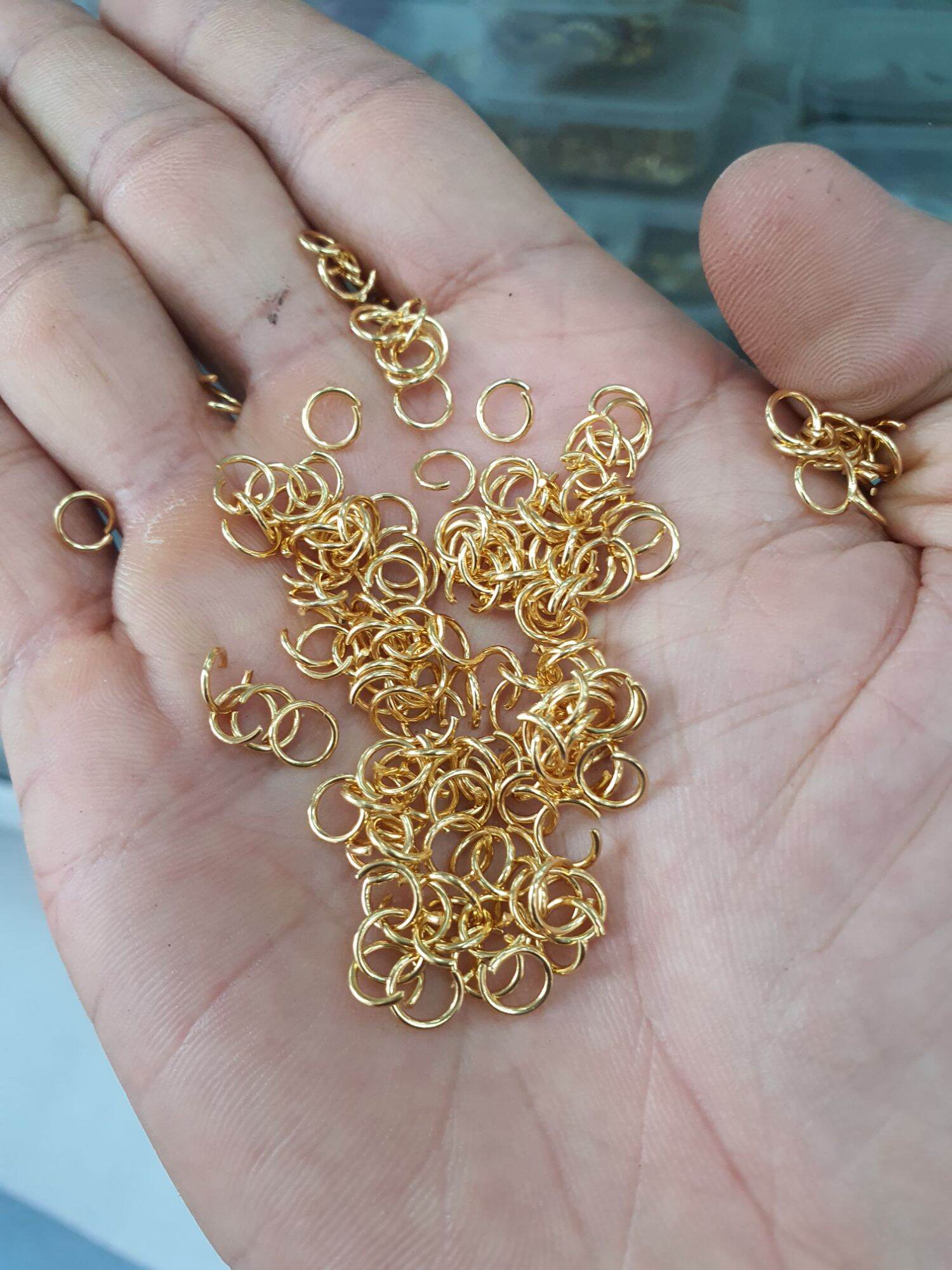 (Bền Màu- Không đen) Móc Khóa Khoen Tròn Titan- 1 Cặp Móc gài dây chuyền móc lắc tay