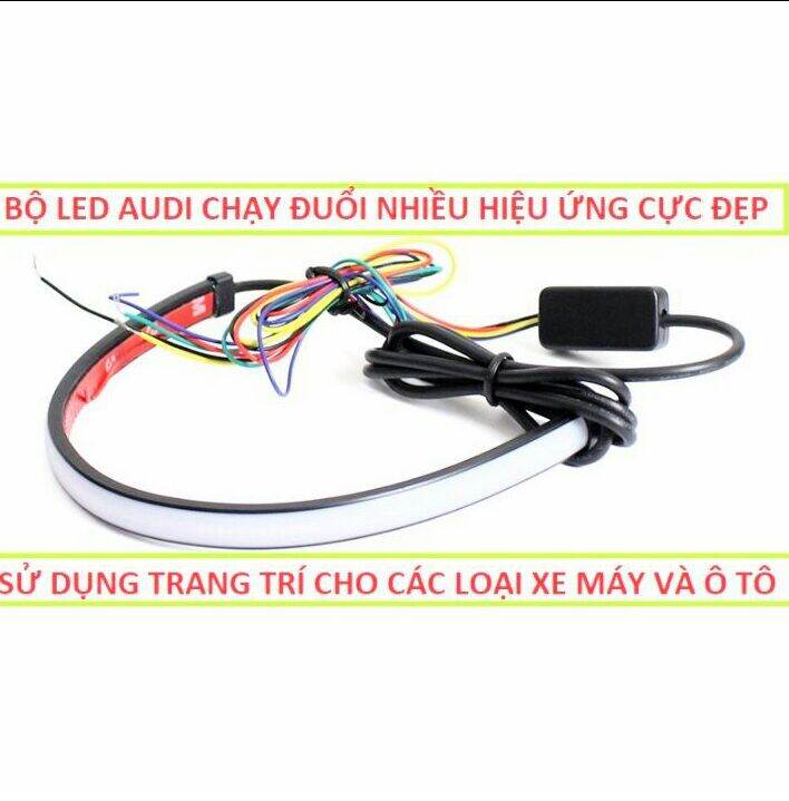 BỘ  DÂY ĐÈN LED CHẠY AUDI TRANG TRÍ XE MÁY VÀ Ô TÔ ĐẸP CHUẨN MEN CHO ANH EM ĐỘ XE